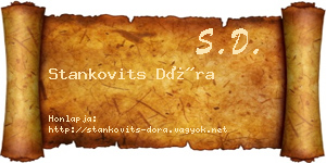Stankovits Dóra névjegykártya
