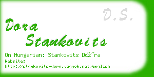 dora stankovits business card